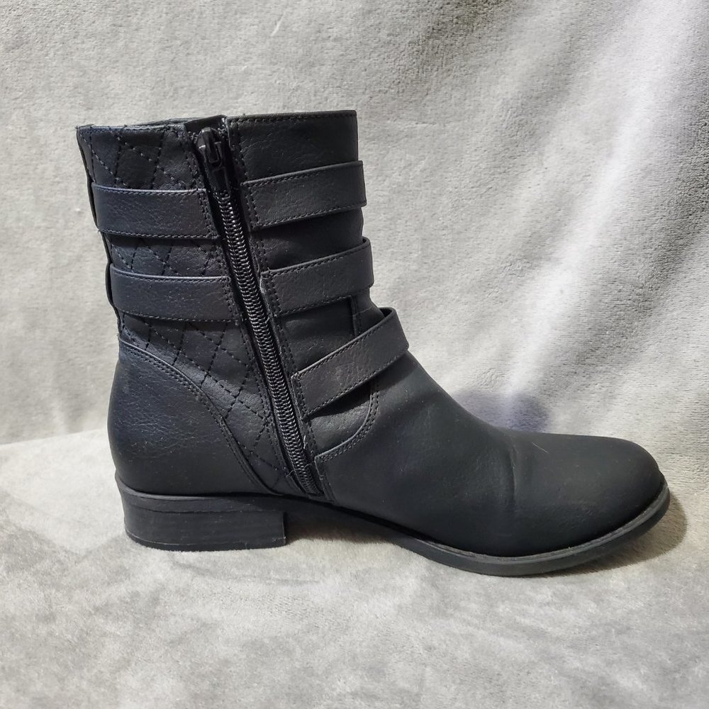 Guess Buckles and Straps Ankle Boots Black Size 9M - Picture 5 of 16